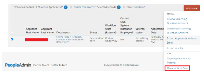 Screenshots demonstrate the steps of updating the status of a candidate to “Offer Accepted”.